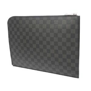 Louis Vuitton Graphite Damier Clutch Gray Jour Black Pochette